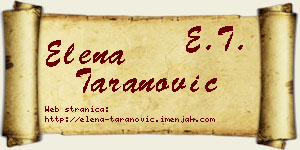 Elena Taranović vizit kartica